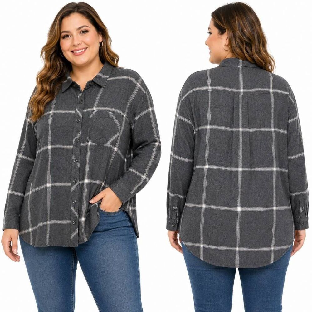 Maurices Plaid Button Shirt XL
